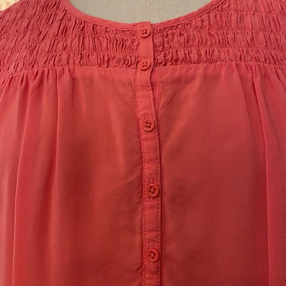 EUC Boden salmon smocked sleeveless top - Picture 5 of 6